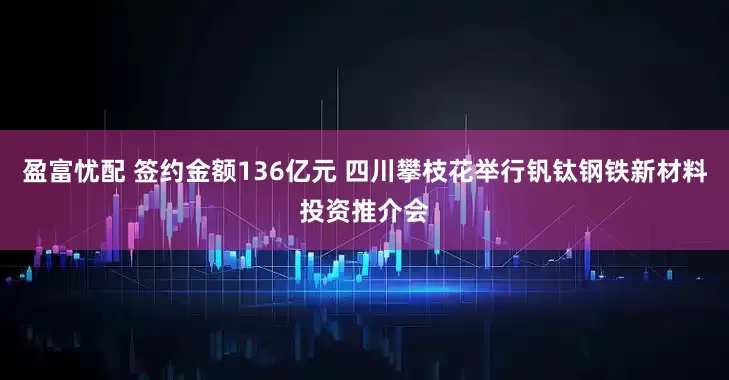盈富忧配 签约金额136亿元 四川攀枝花举行钒钛钢铁新材料投资推介会